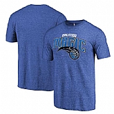 Orlando Magic Heather Royal Distressed Team Logo Fanatics Branded Tri-Blend T-Shirt,baseball caps,new era cap wholesale,wholesale hats